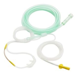 Nasal Patient Sampling Line, Pediatric, O2 Tubing (6½ ft), 25/cs , Covidien 010582