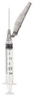 Syringe 22gx1" Safety HSI 3cc w/ Needle Sterile Black 100/Bx, 12 Box/Case , HS 32210SN