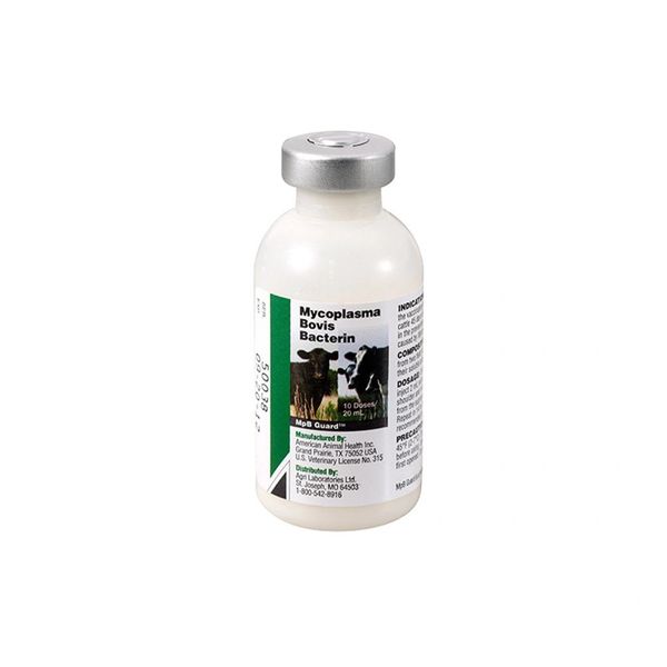 MpB Guard Mycoplasma Bovis Bacterin Cattle Vaccine, 20mL , Agrilabs 631