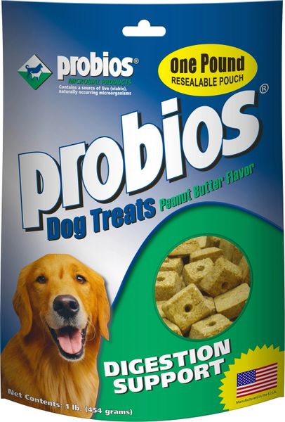 Probios Canine Digestion Support Chews, Peanut Butter Flavor, 1lb , 6/Case , Agrilabs CHR-950