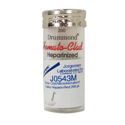 Jorgensen Microhematocrit Tubes Plain, 200/Pkg , JORGENSEN LABS J0544M