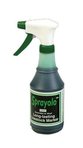 Sprayolo Ready to Use Livestock Marker Spray, Green, 16oz , 12/Case , Agri-Pro 439710