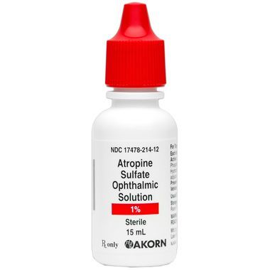 Atropine Sulfate Ophthalmic Solution 1%, 15mL , Akron 17478021515