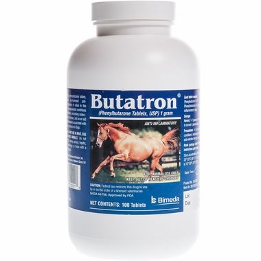 Butatron (Phenylbutazone) Tablets, 100 Count , Bimeda 1BUT001