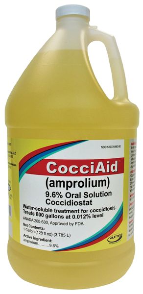 CocciAid 9.6% Oral Solution, 1 gallon , Aurora Pharm 24001