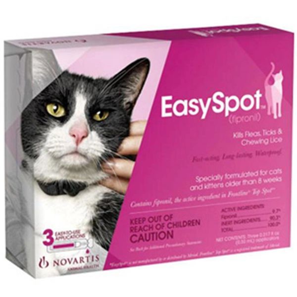 EasySpot for Cats and Kittens Older than 8 Weeks, Pink Label (3 Dose) , Elanco CA533502JAM