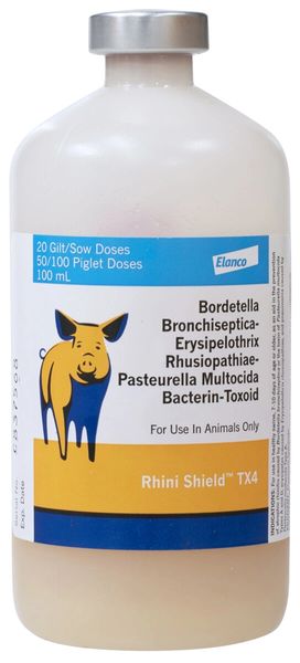 Rhini Shield TX4 Swine Vaccine, 100mL , Elanco AV6540VD2AM