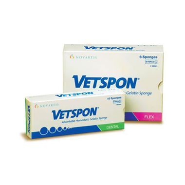 Vetspon Absorbable Hemostatic Gelatin Sponge 1cm x 1cm x 1cm ,16/Pkg , Elanco 96002