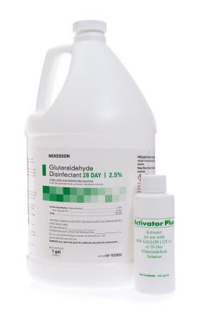 Glutaraldehyde High-Level Disinfectant McKesson 28 Day Activation Required Liquid 1 gal. Jug Max 28 Day Reuse , MC 68-102800