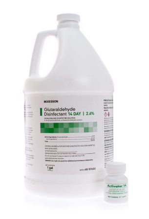 Glutaraldehyde High-Level Disinfectant 14 Day Activation Required Liquid 1 gal. Jug Max 14 Day Reuse , 4 Each/Case, MC 68-101400