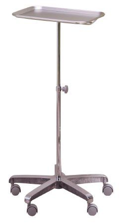 Instrument Stand Tray Five Leg Base 29.25 - 48.75 Inch 12.62 X 19.25 X 0.75 Inch , MC 81-43465