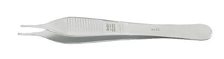 Tissue Forceps Miltex Adson 4-3/4 Inch OR Grade German Stainless Steel NonSterile NonLocking Thumb Handle Straight Delicate Serrated Tips w/1 X 2 Teeth , Miltex Integra 6-120