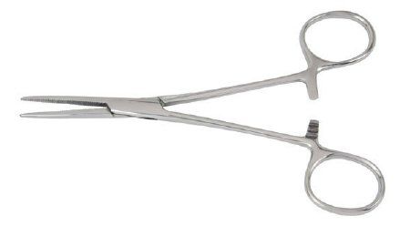 Hemostatic Forceps Kelly 5-1/2 Inch Office Grade Stainless Steel NonSterile Ratchet Lock Finger Ring Handle Straight , MC 43-2-436