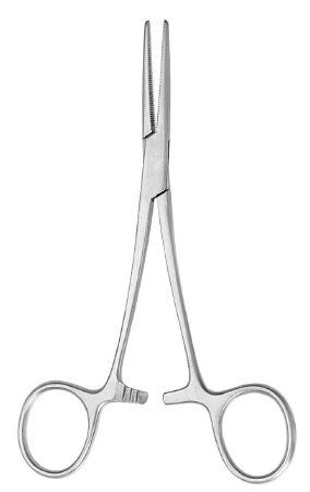 Hemostatic Forceps Argent Halsted-Mosquito 5 Inch Surgical Grade Stainless Steel NonSterile Ratchet Lock Finger Ring Handle Straight , MC 43-1-426