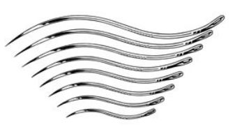 Surgical Needle Post Mortem, Double Curved, Cutting Edge, #1 , 12/Pack ,Miltex Integra MS1295-1