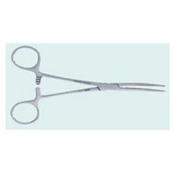 Forcep Hemostatic Rochester-Carmalt Vantage 6-1/4" Blunt Serrated Curved Stainless Steel Economy Finger Loop Autoclavable Reusable Each , Miltex Integra V97-172