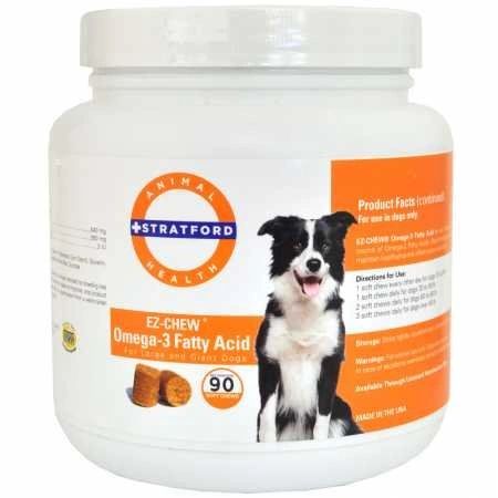 EZ-Chew Omega-3 Fatty Acid for Large and Giant Dogs, 90 Soft Chews , Stratford SP1088