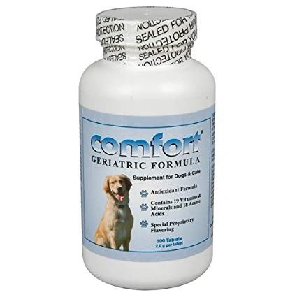 Comfort Geriatric Formula Antioxidant Supplement for Dogs and Cats, 1000 Tablets , Kala 5227