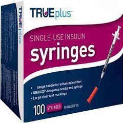 TRUEplus Insulin Syringes 31G .3cc 5/16" , 100/Box , 10 Box/Case , Trividia 56151-1731-01