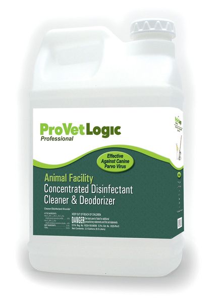 Animal Facility Concentrated Disinfectant / Cleaner / Deodorizer, 2.5 Gallon , 2/Case , ProVetLogic V01-25MN