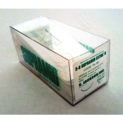 upramid Extra Non-Absorbable Suture #1, 36" White Nylon Cable, 1/2 Circle Reverse Cutting Needle (CP-1) , 12/Box , S Jackson CL-01