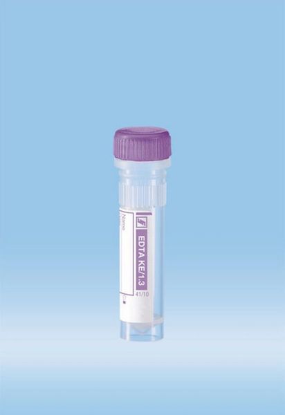 Blood Collection Micro Tube, Violet Top , 100/Pack , Sarstedt 41.1395.105