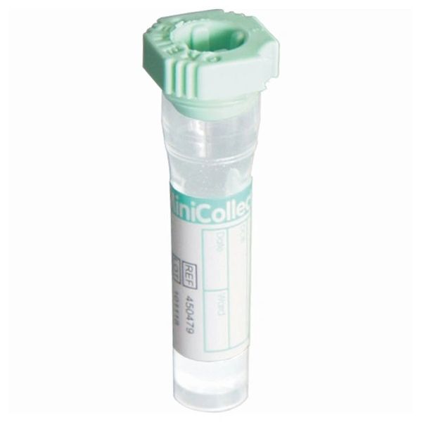 Microvette Blood Collection Tube, Green Top , 100/Pack , Sarstedt 20.1346.100