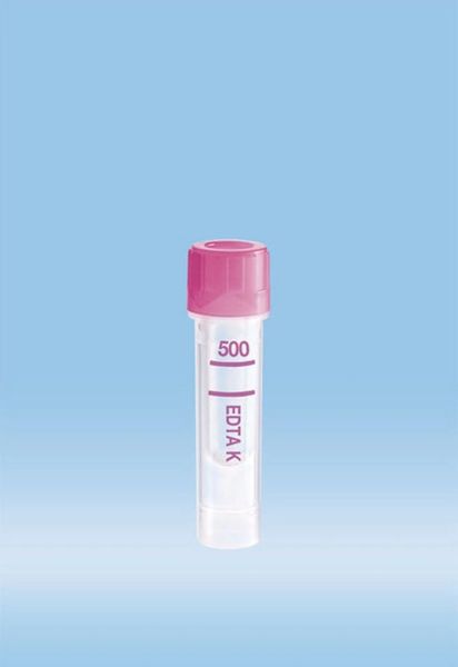 Microvette Blood Collection Tube, Lavender Top , 100/Pack , Sarstedt 20.1341.102