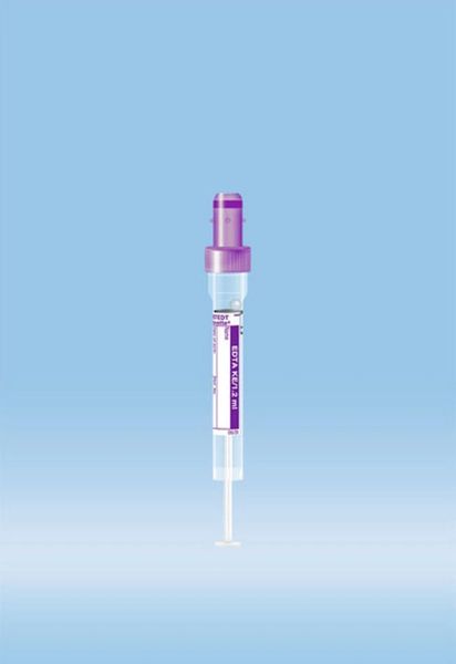 S-Monovette Blood Collection Tube, Lavender Top, 1.2mL Draw , 50/Pack , Sarstedt-06.1664.100