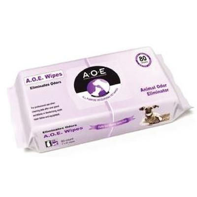 AOE Animal Odor Eliminator Deodorizing Wipes, 80 Count , Thornell AOEW-80CT