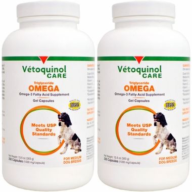 Triglyceride Omega Medium Breed Capsules 60/Bottle , VETOQUINOL 410497