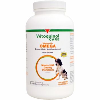 Triglyceride Omega Medium Breed Capsules , 250/Bottle , VETOQUINOL 410496