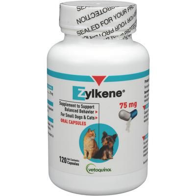 Zylkene Capsules 75 mg , 120/Bottle , VETOQUINOL 443963