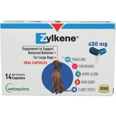 Zylkene Capsules 450 mg ,14/Blister Pack , VETOQUINOL 443962