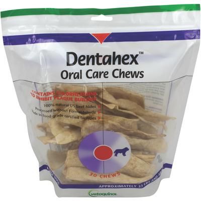 Dentahex Oral Care Chews Large, 30/Pkg , VETOQUINOL 455322