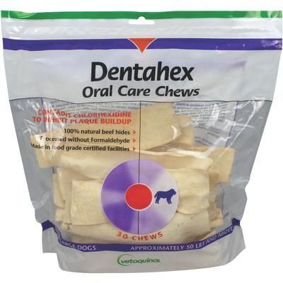 Dentahex Oral Care Chews Extra Large, 30/Pkg , VETOQUINOL 457300