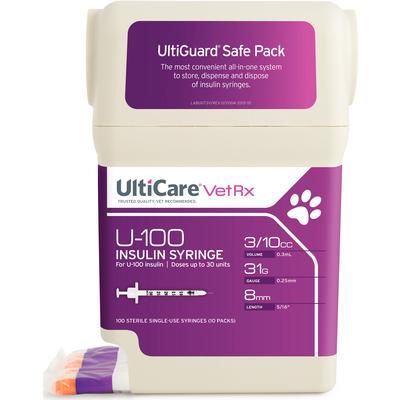 UltiGuard Safe Pack 31 Gauge x 5/16" (0.3 cc), 100/Pkg , ULTIMED 92001