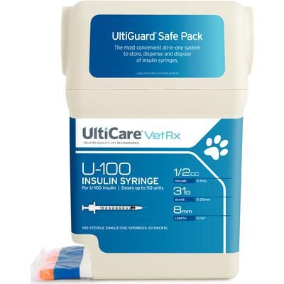 UltiGuard Safe Pack 31 Gauge x 5/16" (0.5 cc), 100/Pkg , ULTIMED 92002