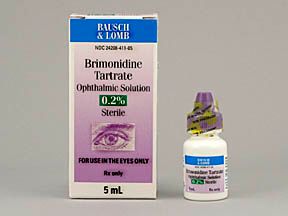 Brimonidine Tartrate Ophthalmic Solution 0.2%, 5mL , 144/Case , Valeant 24208-0411-05