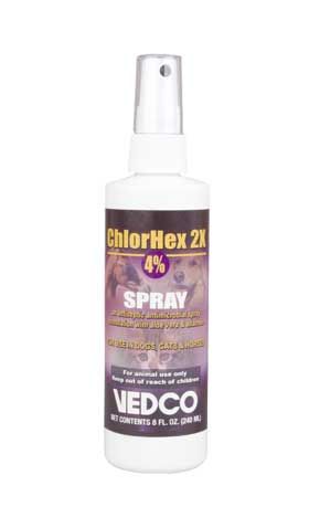 ChlorHex 2X 4% Spray, 8oz , Vedco CLOR-2XSP