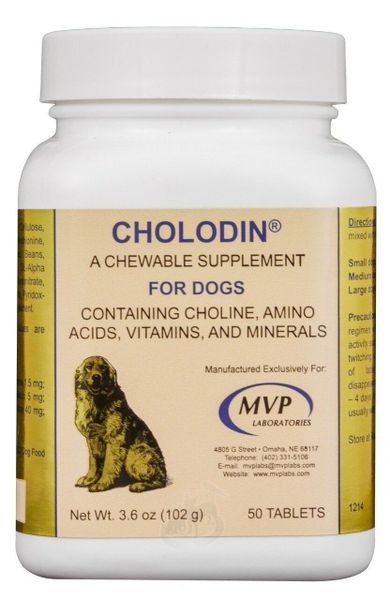 Cholodin Chewable Dietary Supplement for Dogs and Cats, 180 Tablets , Vedco CHLO-0180