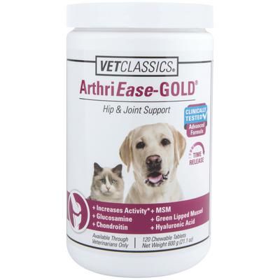 ArthriEase-GOLD Chewable Tablets (Dogs and Cats) 120/Bottle , VET CLASSICS 33333494