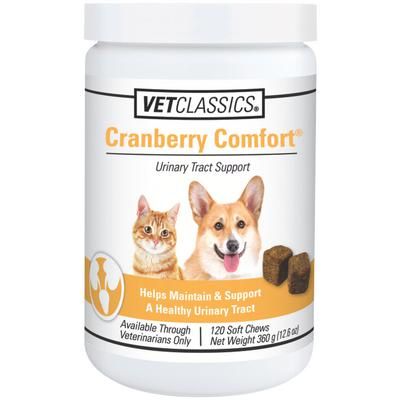 Cranberry Comfort Urinary Tract Support for Dogs and Cats, 120 Soft Chews , Vet Classic 33333704