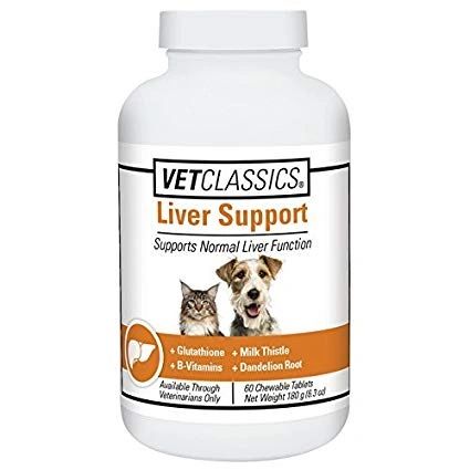 Liver Support for Dogs and Cats, 60 Chewable Tablets , Vet Classic 33333552