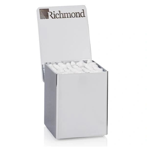 Tiltop Cotton Pellet Dispenser Metal Chrome With #1 Pellets , Richmond 600091