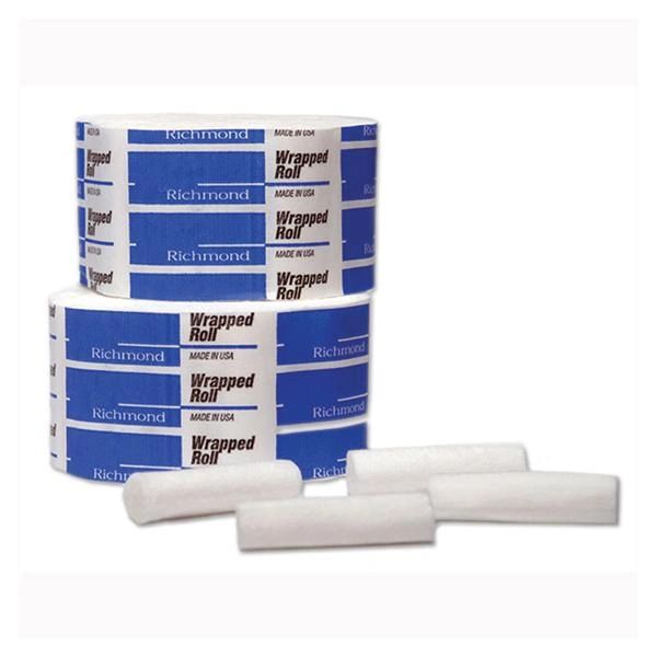 Cotton Roll Wrapped Medium Non Sterile 0.375 in 1.5 in 2000/Box, 12 BX/Case , Richmond 200404