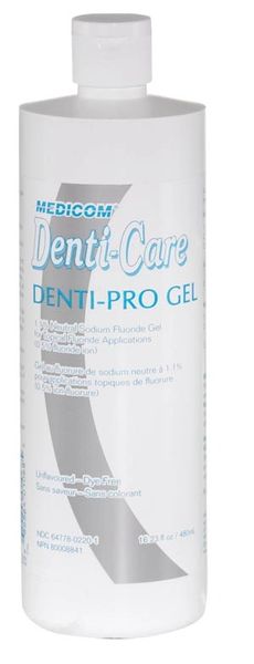 Sodium Fluoride Gel, Unscented, 16 oz Bottle, 5/Pack , Medicom 10022-UN