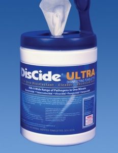 DisCide Ultra Towelettes, 10 ½” x 10”, 60ct/can, 12can/cs, Palermo 10DIS