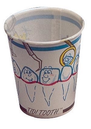 TIDI Tooth Drinking Cup Paper 5 oz 500/Box, 5 BX/Case , Tidi 9221