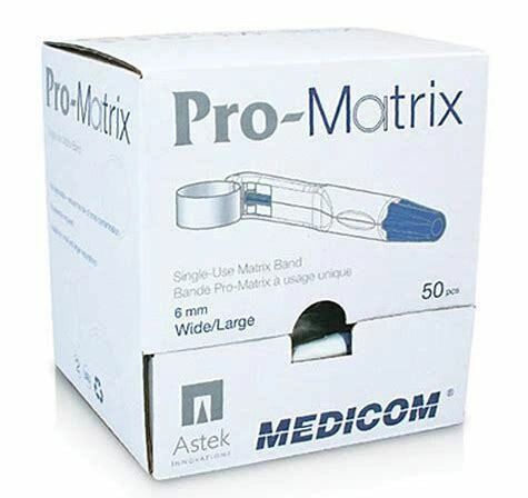 MEDICOM PRO-MATRIX BAND Disposable, Wide, 6mm, 50/bx, Medicom 30010